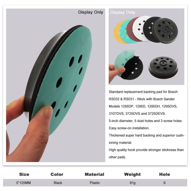 1pcs Sanding Pad, 5 Inch 125mm, Easy Installation, Thick And Stiff