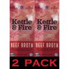 2x Kettle & Fire BEEF BROTH Cooking Broth NON GMO -  32 oz Carton - 2 PACK