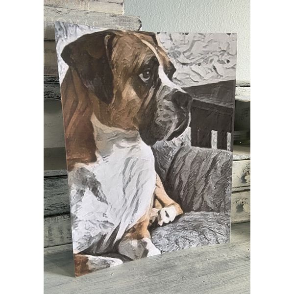 Boxer  Dog Art Print 8x10  Pet Portrait