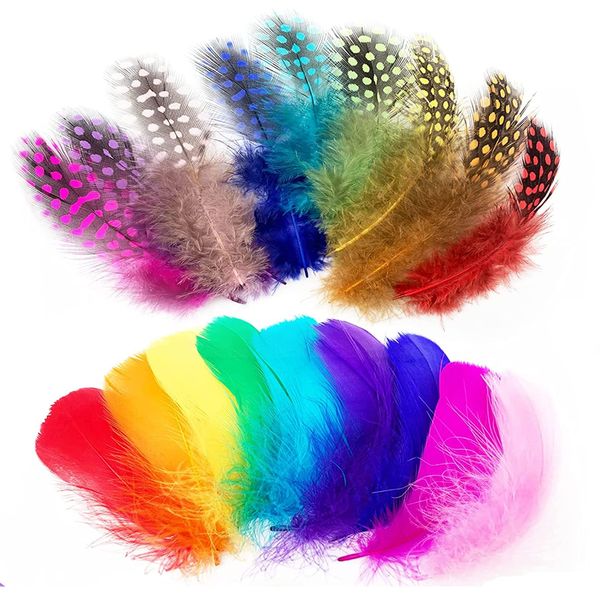 Feather Shower 200pcs Natural Feather Goose Holo Bird Feather Shower Wedding Wedding Cosplay Decor Dream Catcher Handmade Craft Material Random Color