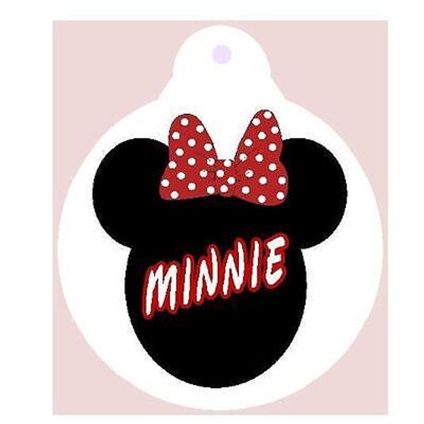 MINNIE MOUSE PET ID TAG Personalized  Animal Tag Printed 2 Sides DisneyCharacter