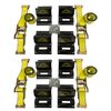 4 pk E-Track Tie-Down Kit w/ Ratchet Straps Wheel Chocks Tie Down Kit 3000 lbs