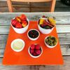 Square Placemat Set - Gloss Turquoise 2 Placemats Large 38cm