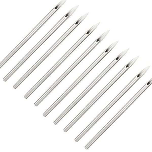 BodyJewelryOnline Body Piercing Needle, Quantity: 25 Pieces, Thickness: 18 Gauge, Material: Sterilized Surgical Steel, Smooth Surface, Hypoallergenic Piercing Supplies, Nickel-Free, Safe