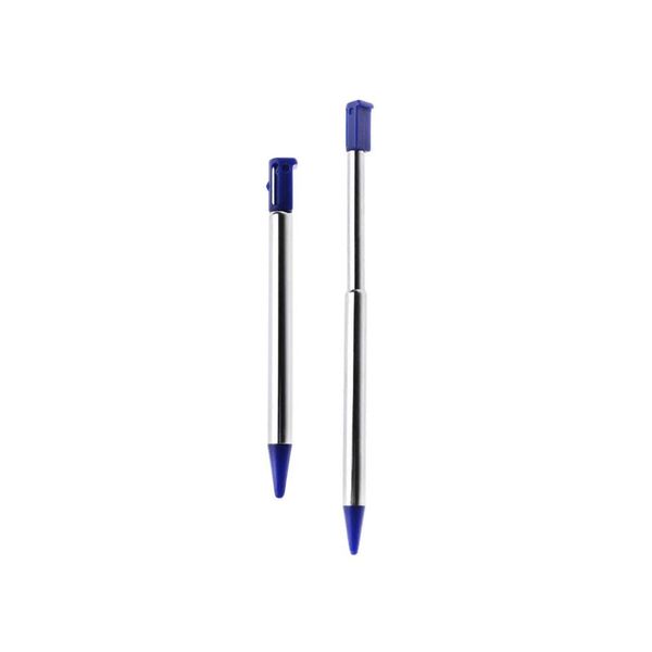 2x Blue Metal Retractable Extendable Stylus Pens, Compatible with Nintendo 3DS