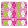 YouCustomizeIt Personalized Pink & Green Argyle Washcloth