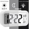 Digital Alarm Clock Battery Operated/Night Light/Indoor Temperature, Small Digit