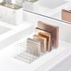 iDesign Plastic Divided Vanity, Multi-Level Bathroom Accessory Organization, 9.25" x 3.86" x 3.2"