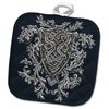 3dRose Crest with Heraldic Decorative Patterns-Celtic Knots Pot Holder