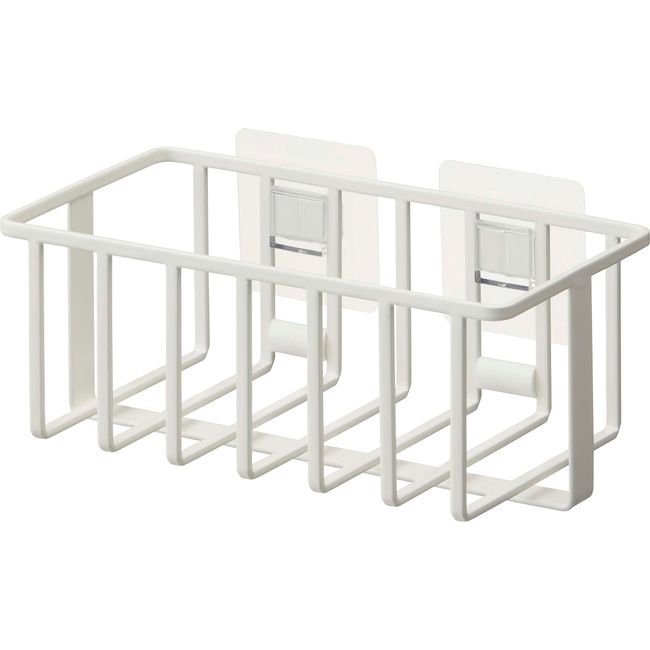 Yamazaki 5995 Film Hook Toilet Supplies Storage Rack, White, Approx. W 8.3 x D 4.4 x H 3.2 inches (21 x 11.2 x 8.3 cm) (not including film hooks), Tower Storage Together Storage Toilet Supplies