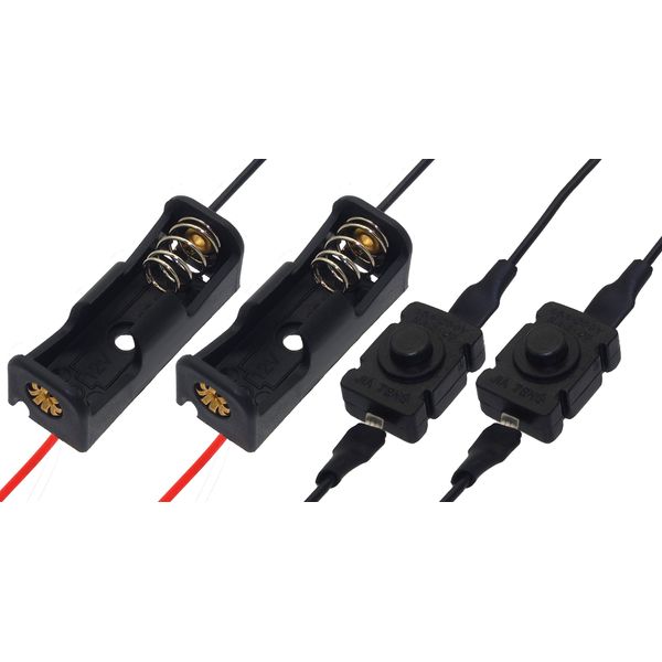 Audiofan Battery Case Battery Box with Push Switch for 23A A23 (12V) (2pcs)