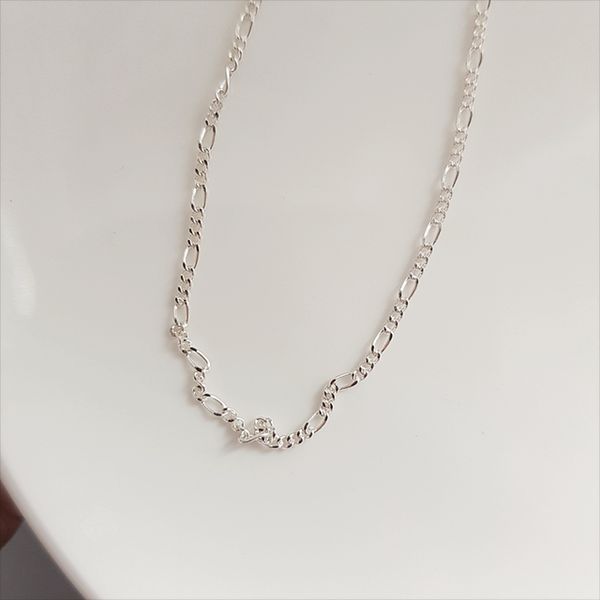 925 silver layered simple chain women&#39;s silver bracelet