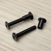 16 Sets Black Hex Socket Nut & Bolt,Furniture Connection Bolts Screws Nuts (M6x35mm)