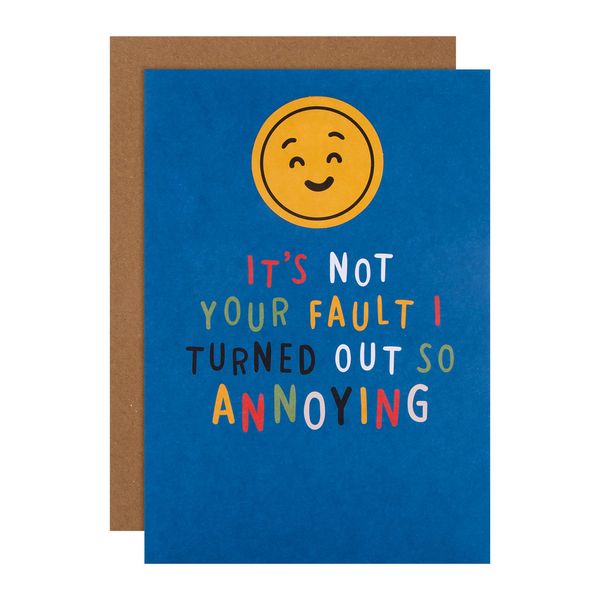 Hallmark Large Father's Day Card - Funny Text Based Design with Removable Badge
