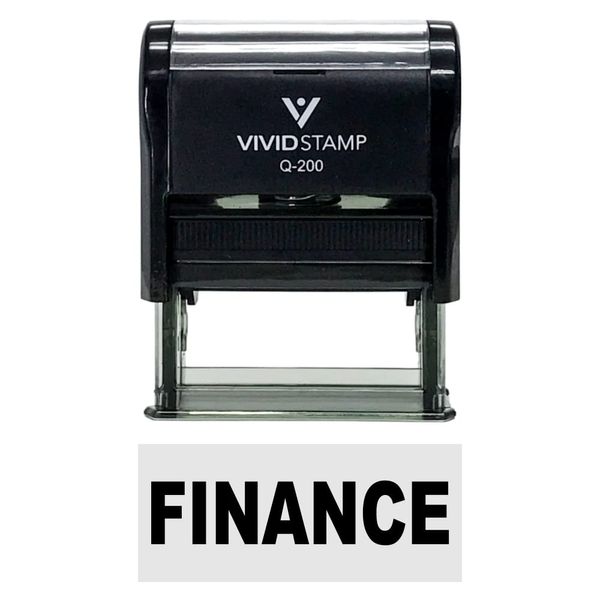 Finance Self-Inking Office Rubber Stamp (Black Ink) - Q-200