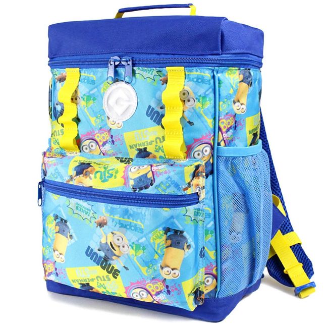 KoohaCreate 085808 Minions Square Backpack Blue Kids with Reflector