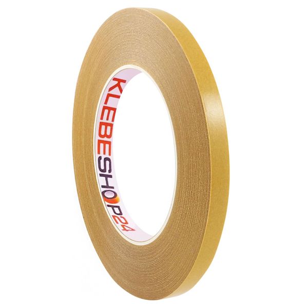 KLEBESHOP24 Double-sided adhesive tape, paper fleece tape, width selectable, 50 m