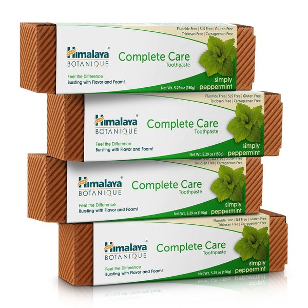Himalaya Botanique Complete Care Toothpaste, Herbal, Peppermint Flavor, Fight...