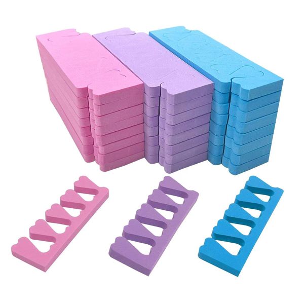 48PCS Toe Separator Pedicure Sponge Toe Separators Bulk, Disposable Toe Separator Foam for Nail Polish Nail Salon Party Nail Art Painting Toenails, 24 Pairs