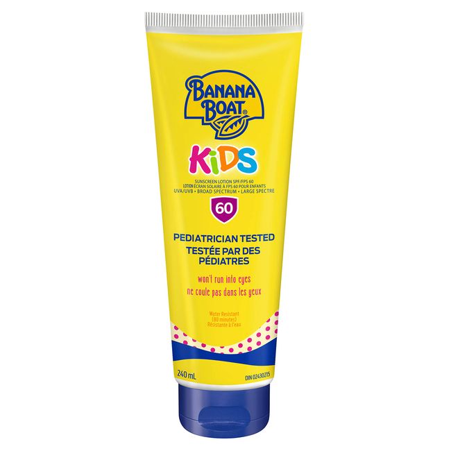 banana Boat Kids tear free,SPF 60 Sunscreen Lotion 8 oz / 240 ml