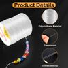HXC 2 Rolls String for Bracelet Making 0.6mm 100 Metres Clear Elastic String with Cutter