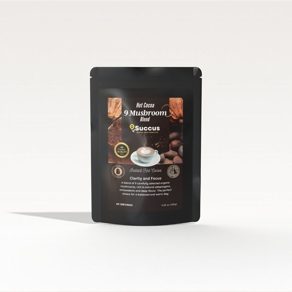9 Mushroom Blend Hot Cocoa - Organic (Unsweetened)