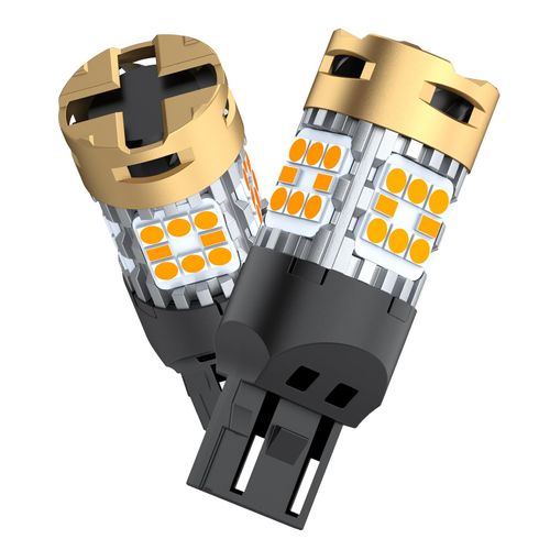 Marsauto 7443 LED Bulb Switchback 7440 7444 Amber Yellow CANBUS Anti Hyper Flash LED Front Turn Signal Light Bulb Only for Standard Socket (Pack of 2)