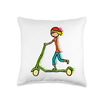 Micro Scooter Throw Pillow