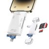 6-in-1 USB Type-C Card Reader, OTG Adapter for SD/TF Cards, Compatible with Windows/iOS/Linux/Android