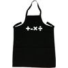 Maths Signs Black Apron (White Print)