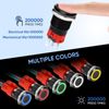 XINYIELE 16MM Latching 12V Push Button Switch On Off,Waterproof with LED Light Power Button Switch for car，0.63" Mounting Hole with Wire Socket Plug Self-Locking(Ring White LED/Black Shell)