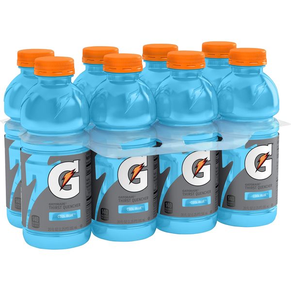 Gatorade Wide Mouth Cool Blue, 20 Fl Oz (pack of 8)