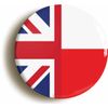 United Kingdom Poland Split Flag Fridge Magnet (Circular 2inch / 50mm Diameter)