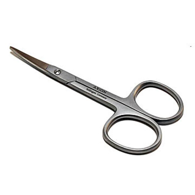 Solingen (Germany) AXiON<br> Nose hair scissors Ultimate curved blade<br> #slg009706