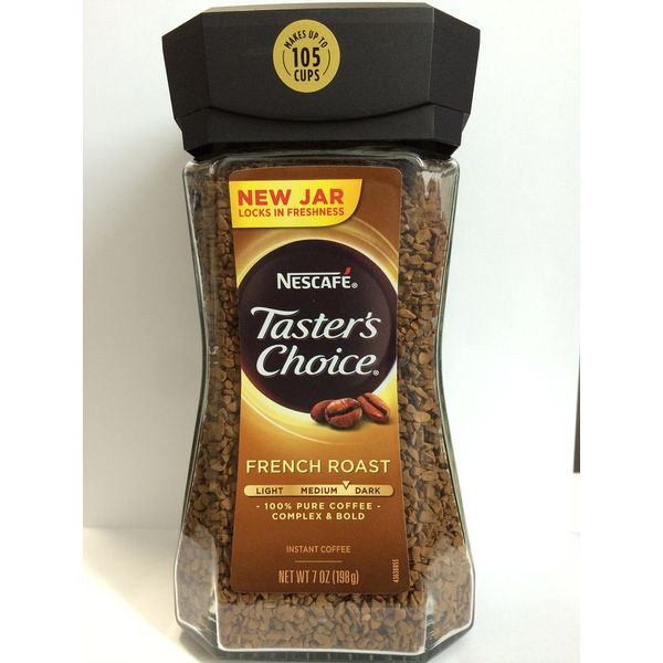 Nescafe Tasters Choice French Roast Instant Coffee, New Jar, 7 Oz Canister