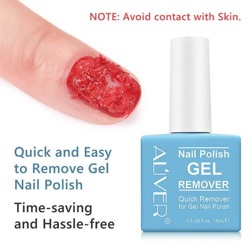 IWUEHB Gel Nail Polish Remover - Professional Easily & Quickly Remove Gel Nail Polish Soak-Off Gel Polish - Peel Off In 3-6 Minutes - 15ml, BLUE, 60 g (Pack of 1)