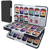 Switch Card Case Holds 48 Soft Cases & 24 Micro SD Cards, Black, Modern