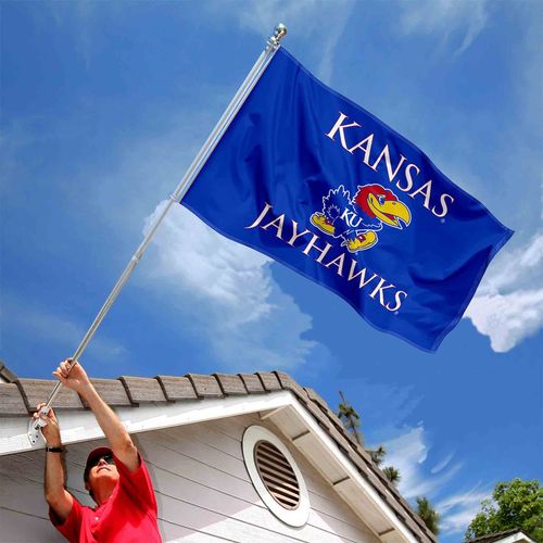 College Flags & Banners Co. Kansas Jayhawks Wordmark Flag