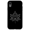 iPhone XR One Line Art Drawing Papaya Leaf Case