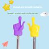 Teacher Pointer Sticks Finger,Pointer for Classroom,Telescoping Hand Pointer, Retractable Classroom Pointer Fingers for Elementary School Kindergarten Teacher,Classroom Supplies (2 PCS, Purple)