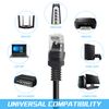 RIIEYOCA Short Cat5e Ethernet Patch Cable 1ft,Snagless RJ45 Computer LAN Network Cord for Router, Modem,Switch, Server, Black(4 Pack)