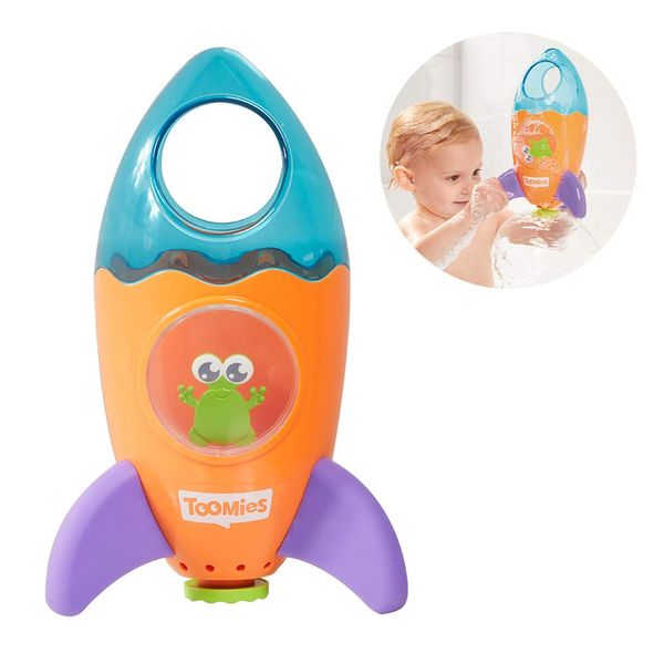 TOMY Toomies Fountain Rocket Baby Bath Toy | Shower Baby Toy for Water Play in the Bath or Pool | Kids Bath Toy Suitable for Toddlers and Children - Boys and Girls 1, 2, 3 and 4+ Year Olds