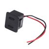 KEFIDEK Double-Layer USB Socket Charging Socket Arc Straight Side Desk Lamp Built-in Power Socket with Cable Connector