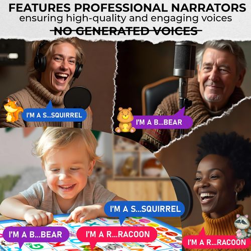 QUOKKA Educational Toys for Kids 5-7 Year Old - Vertical ABC Learning Wall Chart for Toddlers Age 3 4 6+ - Interactive Speech Therapy Poster Boy Girl - Autism Puzzle Game 8-10-12