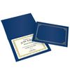 Geographics Classic Linen Certificate/Document Covers, 12.5” x 9.75”, Navy Blue (6 Pack)