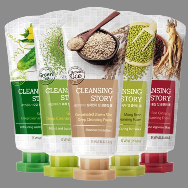 Washing Story Deep Cleansing Foam 5 (Brown Rice + Green Tea + Green Bean + Cucumber + Red Ginseng)