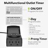BN-LINK 7 Day Outdoor Heavy Duty Digital Programmable Timer Dual Outlet 1875W