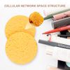 HEALIFTY 50Pcs Sponge Pad Cellulose Compress Puff Facial Washing Sponge Face Care Cleansing (Round,Skin Color)