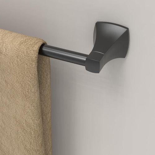 WZRUA 18 Inch Matte Black Towel Bar Towel Rack for Bathroom Kitchen Hand Towel Holder Dish Cloths Hanger SUS304 Stainless Steel Rustproof Wall Mount