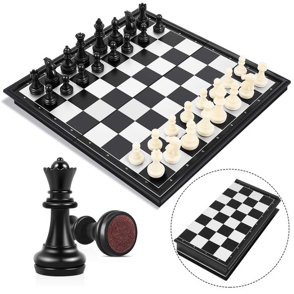 Peradix Chess Board Set Game -Travel Magnetic Chess Piece Set with Chess Folding/Portable Storage Board-Traditional Strategy Game for Kids/Children/Adults